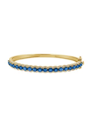 5.61CT SAPPHIRE AND DIAMOND BANGLE