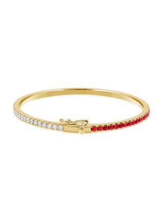 2.51CT RUBY AND DIAMOND BANGLE