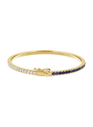 2.51CT SAPPHIRE AND DIAMOND BANGLE