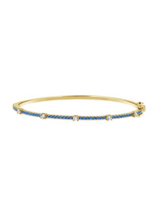 0.89CT SAPPHIRE AND DIAMOND BANGLE