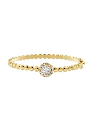 0.78CT DIAMOND CIRCLE ILLUSION BALL BANGLE