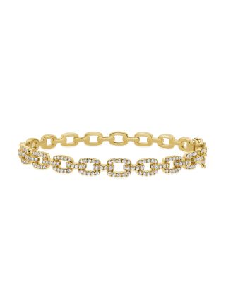 1.18CT DIAMOND PAPERCLIP LINK BANGLE