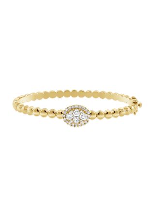 1.12CT DIAMOND OVAL ILLUSION BANGLE