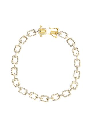 1.41CT DIAMOND PAPERCLIP LINK BRACELET