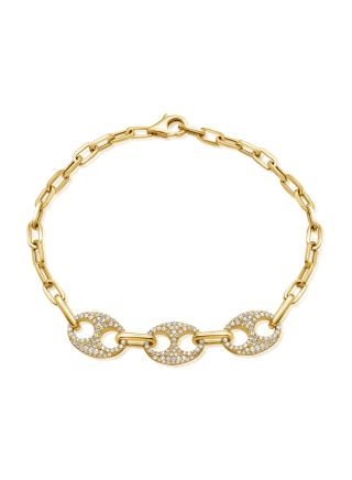 .62CT DIAMOND MARINER LINK BRACELET