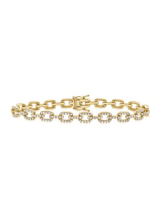 2.49CT DIAMOND PAPERCLIP LINK BRACELET