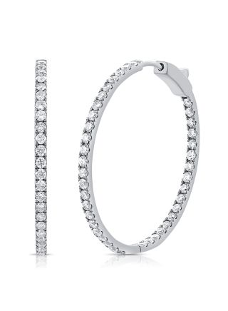 2.05CT DIAMOND HOOP EARRINGS