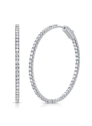 2.28CT DIAMOND HOOP EARRINGS