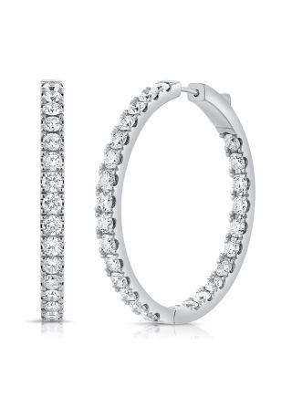 5.50CT DIAMOND HOOP EARRINGS