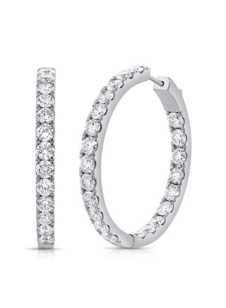 5.56CT DIAMOND HOOP EARRINGS