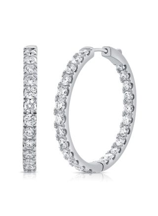 4.80CT DIAMOND HOOP EARRINGS