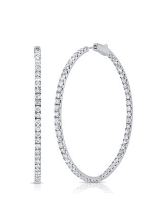 5.31CT DIAMOND HOOP EARRINGS