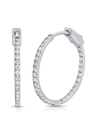 .60CT DIAMOND HOOP EARRINGS