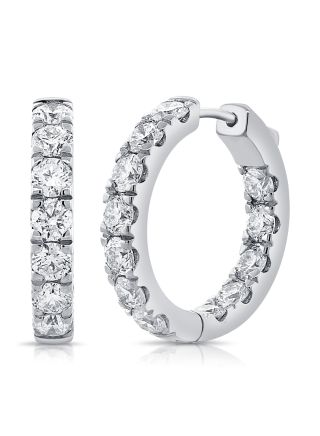 3.12CT DIAMOND HUGGIE EARRINGS