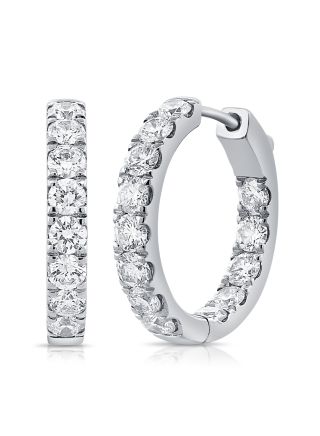 2.42CT DIAMOND HUGGIE EARRINGS