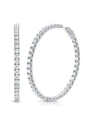 9.75CT DIAMOND HOOP EARRINGS