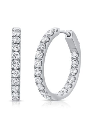 1.80CT DIAMOND HUGGIE EARRINGS