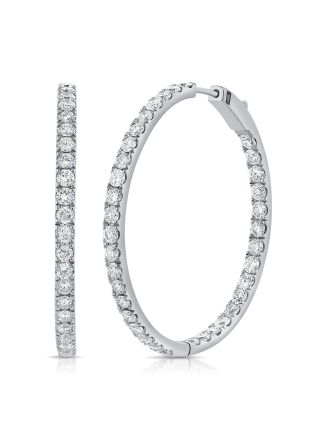 4.32CT DIAMOND HOOP EARRINGS