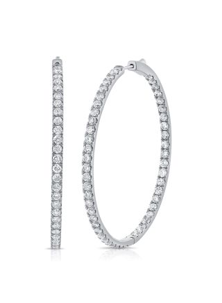 6.08CT DIAMOND HOOP EARRINGS