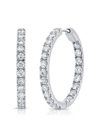 2.64CT DIAMOND HOOP EARRINGS