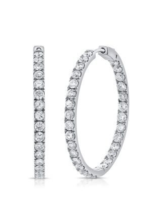 3.60CT DIAMOND HOOP EARRINGS