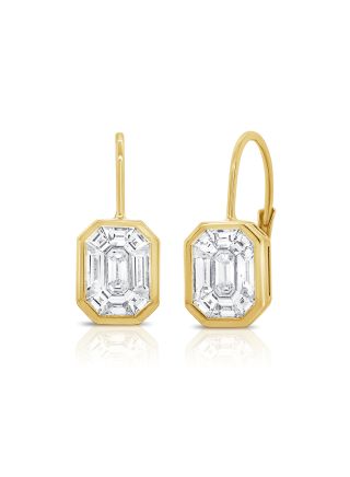 .92CT PIE CUT DIAMOND LEVERBACK EARRINGS
