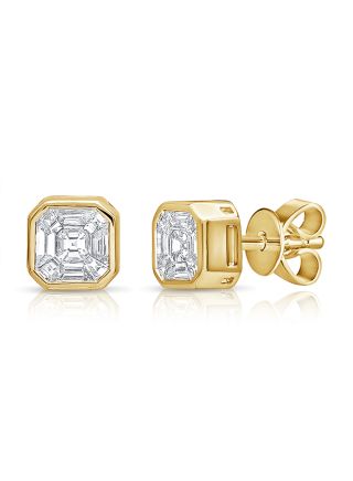 .55CT PIE CUT DIAMOND ILLUSION STUD EARRINGS