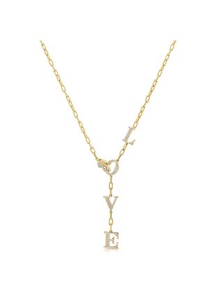 .87CT DIAMOND LOVE LARIAT NECKLACE