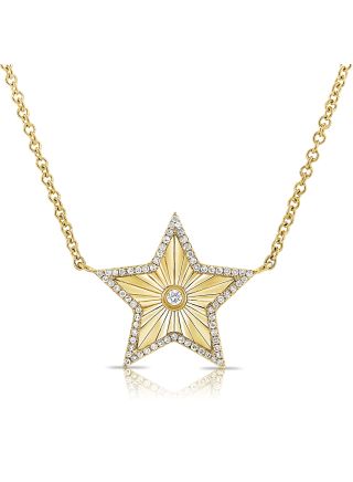 .20CT DIAMOND FLUTED STAR PENDANT NECKLACE