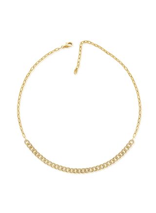 1.17CT DIAMOND PAPERCLIP LINK NECKLACE