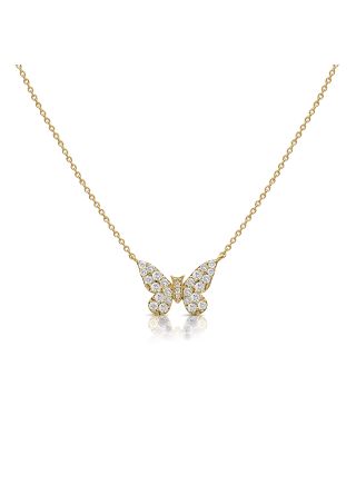.58CT DIAMOND BUTTERFLY NECKLACE