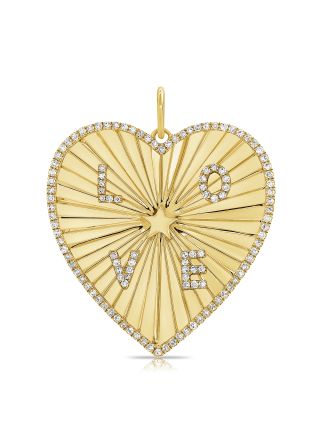 .32CT DIAMOND FLUTED HEART PENDANT