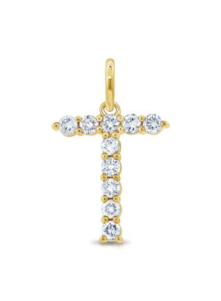 .43CT DIAMOND INITIAL T PENDANT