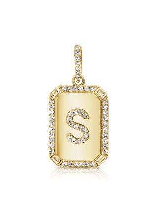 .24CT BAGUETTES AND DIAMOND INITIAL S PENDANT