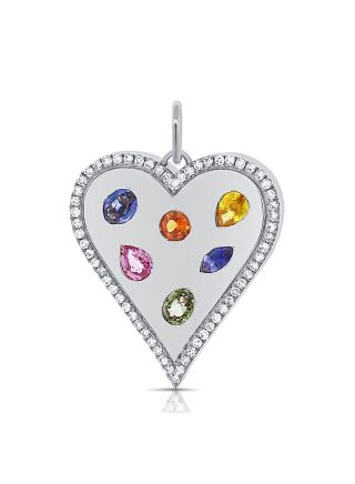 1.38CT RAINBOW COLOR DIAMOND HEART PENDANT