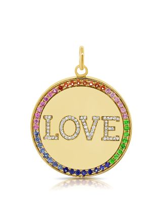 .83CT RAINBOW COLOR DIAMOND LOVE PENDANT