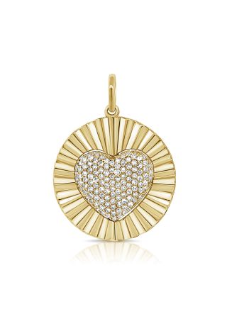 .49CT DIAMOND FLUTED HEART PENDANT
