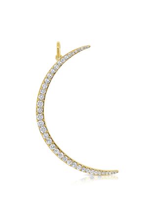 .89CT DIAMOND MOON PENDANT