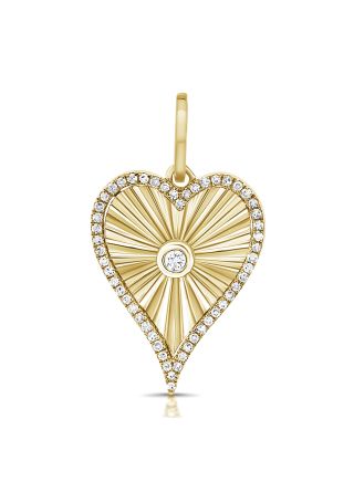 .22CT DIAMOND FLUTED HEART PENDANT