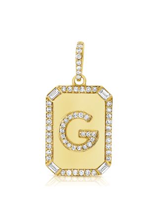 .25CT BAGUETTES AND DIAMOND INITIAL G PENDANT