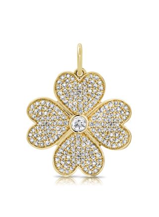 .86CT DIAMOND HEART FLOWER PENDANT