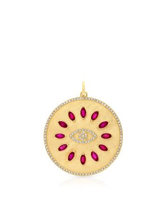 1.59CT RUBY AND DIAMOND EVIL EYEPENDANT