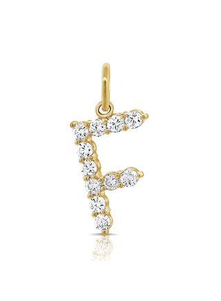 .23CT DIAMOND INITIAL F PENDANT