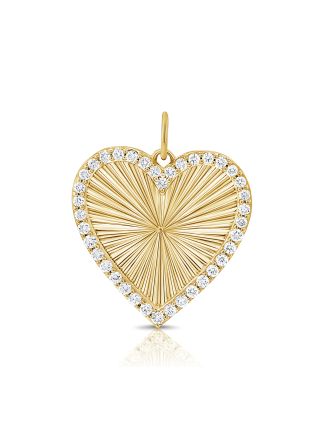 .64CT DIAMOND FLUTED HEART PENDANT
