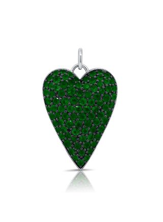 3.68CT EMERALD HEART PENDANT