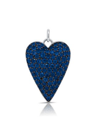 3.68CT SAPPHIRE HEART PENDANT