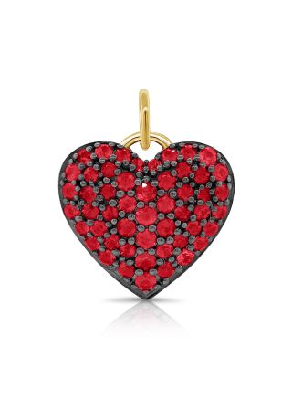 0.66CT RUBY HEART PENDANT