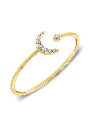 .04CT DIAMOND MOON WRAP RING