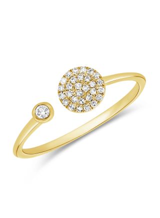 .12CT DIAMOND PAVE DISC WRAP RING