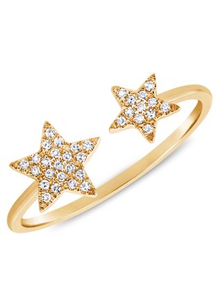 .07CT DIAMOND STAR WRAP RING